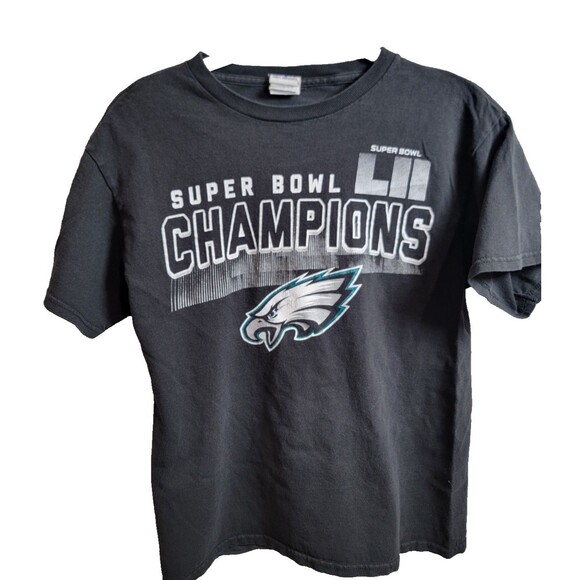 Philadelphia Eagles Shirt Mens Large Black Super Bowl LII Champions Delta - Picture 1 of 3